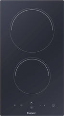 Candy Smart CDH 30, Ceramic Hob Plate, 2 Zones, 30 CM, 9 Power Levels, 2.9 KW, Timer, Safety Lock, Heat Indicator, Overheating and Spilling, Black