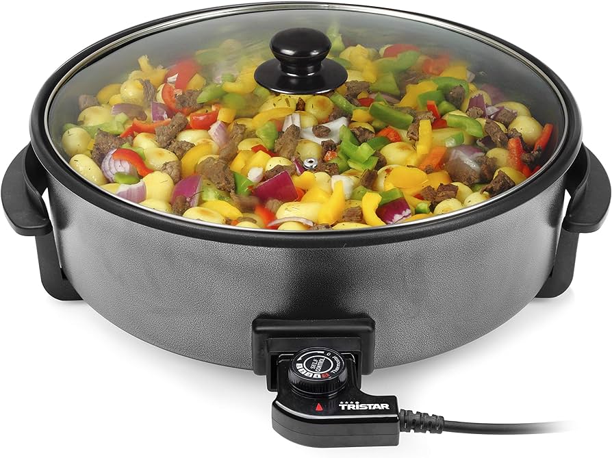 Tristar Multi-function saucepan - 7.5 l - diameter 40 cm - Adjustable thermostat - Non-stick coating - 1500 W - Cable length 1 m - PZ-9145