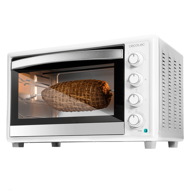 Bake&Toast 4600 White Gyro horno sobremesa con gran capacidad de 46 Litros, 12 funciones combinables, gran potencia de 2000W y rustidor giratorio.