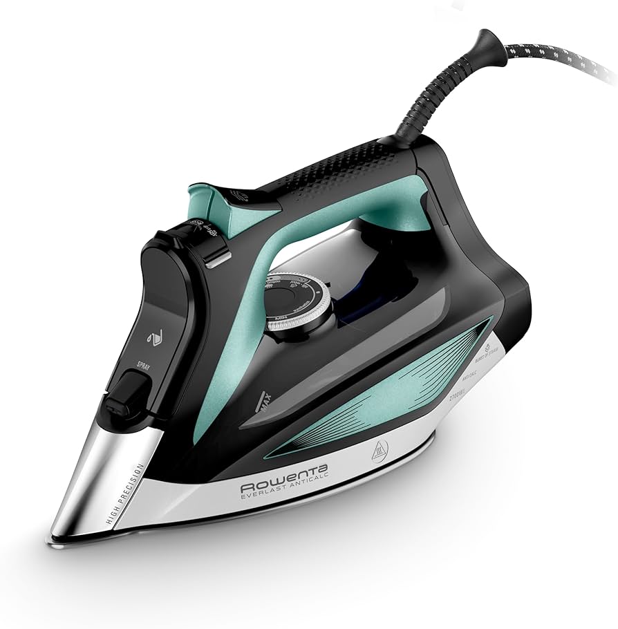 Rowenta Everlast Anticalc Steam Iron, Powerful Steam Distribution, Lime Collector, High Precision Tip, Safe and Simple, High Power, DW7321F0